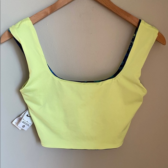 Nike Women's Earth Dye Reversible Crop Swim Top Size Medium - Picture 10 of 11